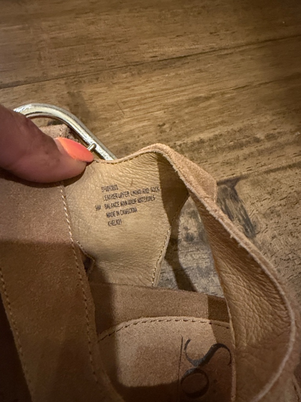 Sofft Beige/Tan Metallic-Detail Suede Ankle-Strap Sandals - Picture 5 of 6